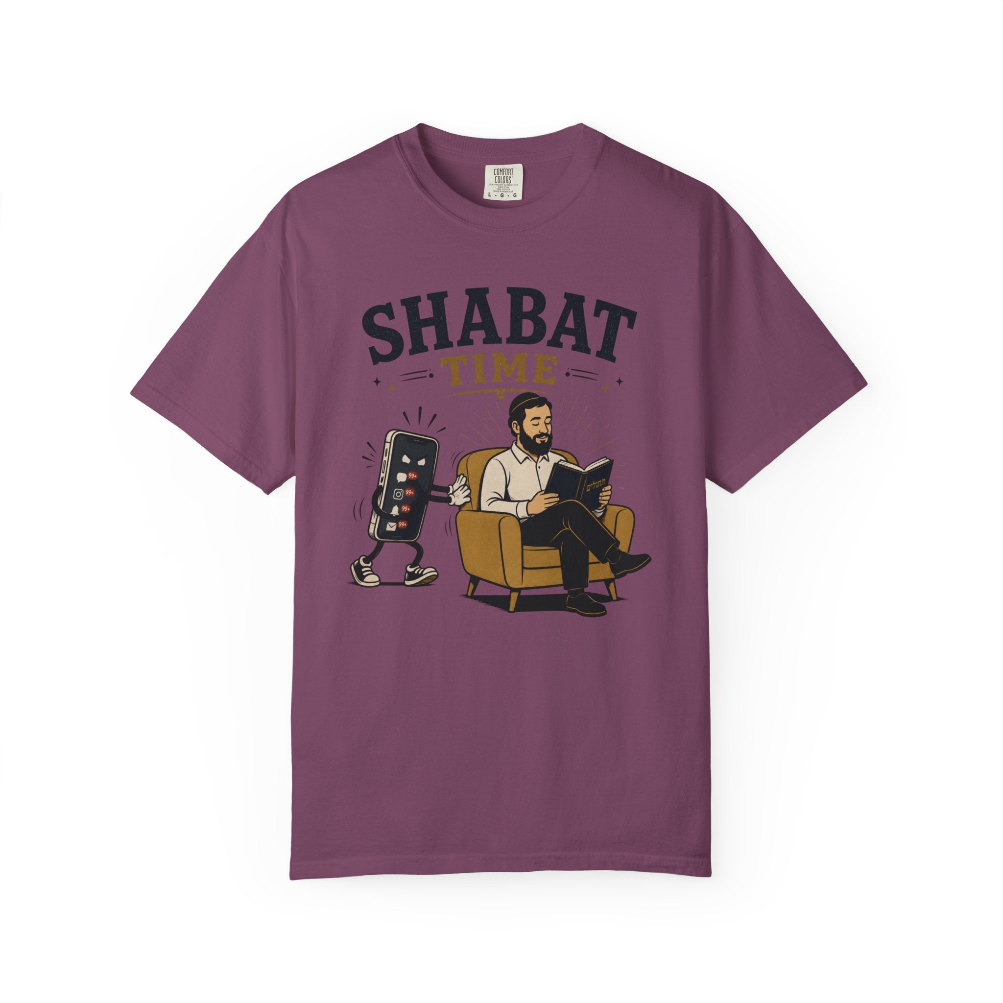 Shabat Time Graphic Tee — Jewish Humor T-Shirt