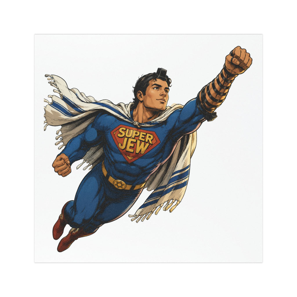 Super Jew Car Magnet — Jewish Pride Superhero Design