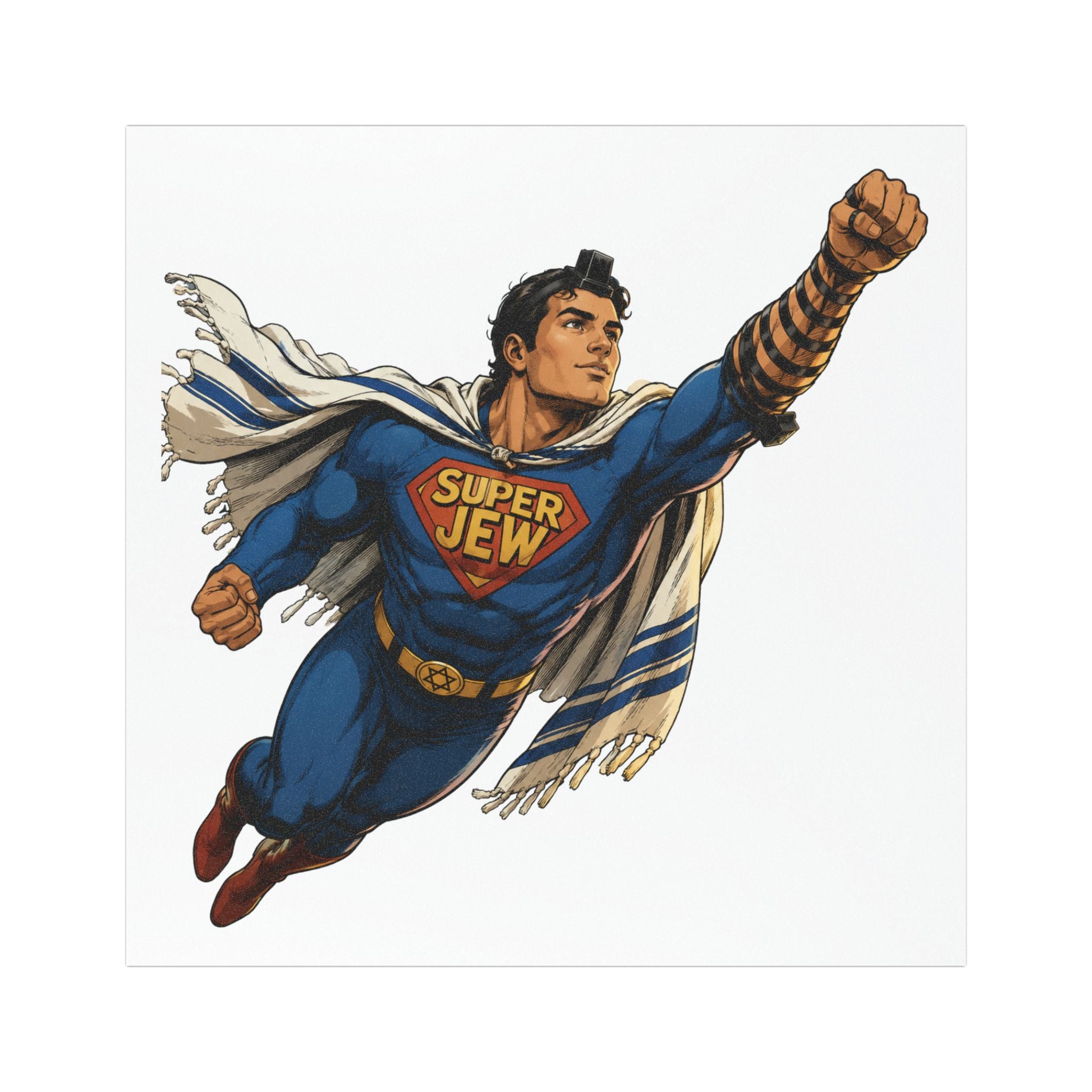 Super Jew Car Magnet — Jewish Pride Superhero Design