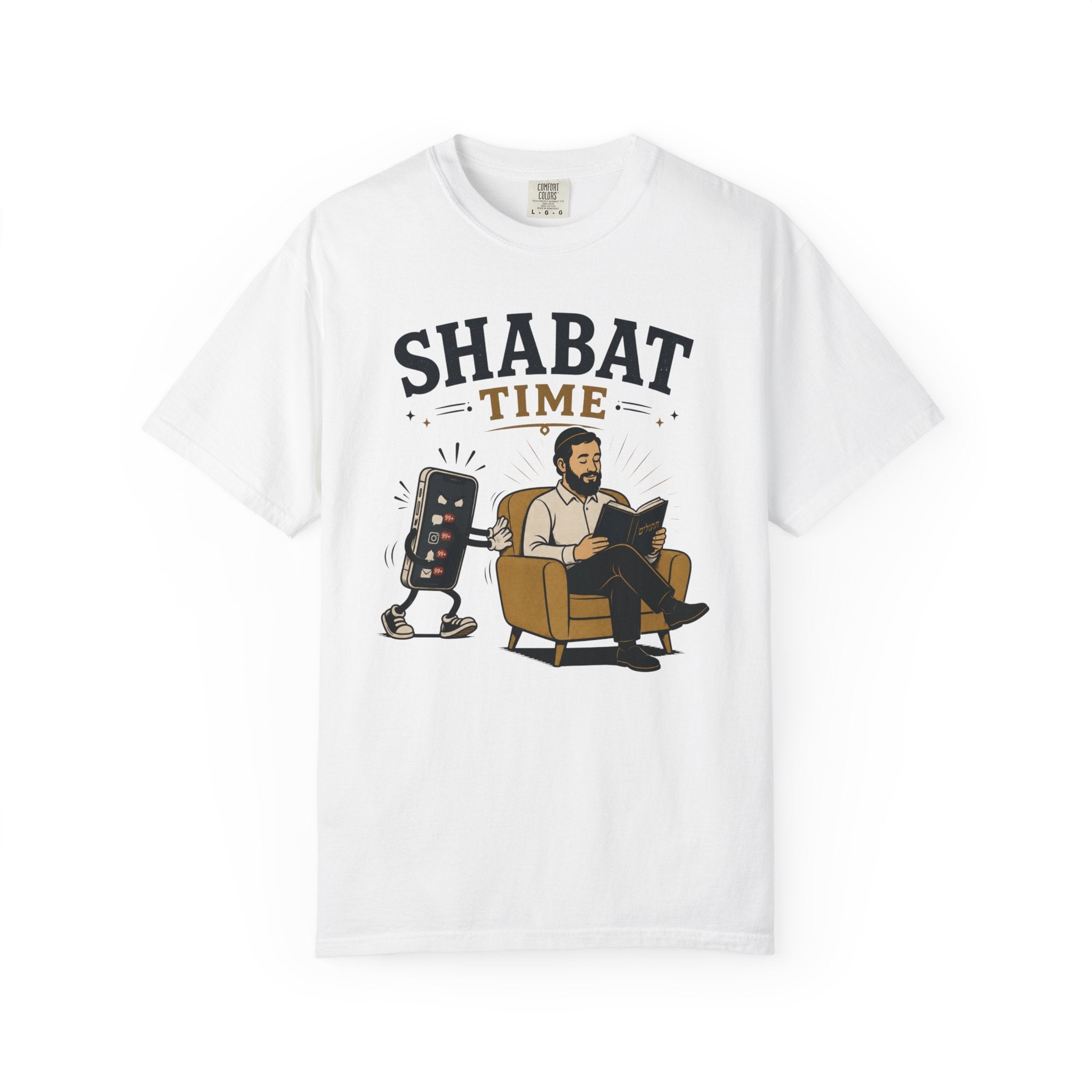 Shabat Time Graphic Tee — Jewish Humor T-Shirt