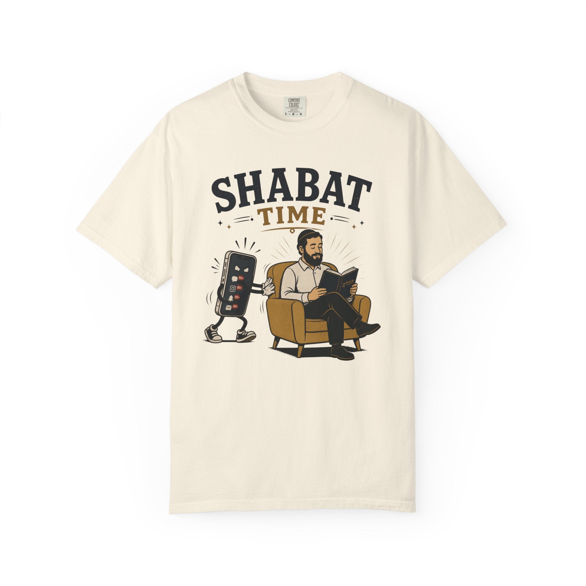 Shabat Time Graphic Tee — Jewish Humor T-Shirt