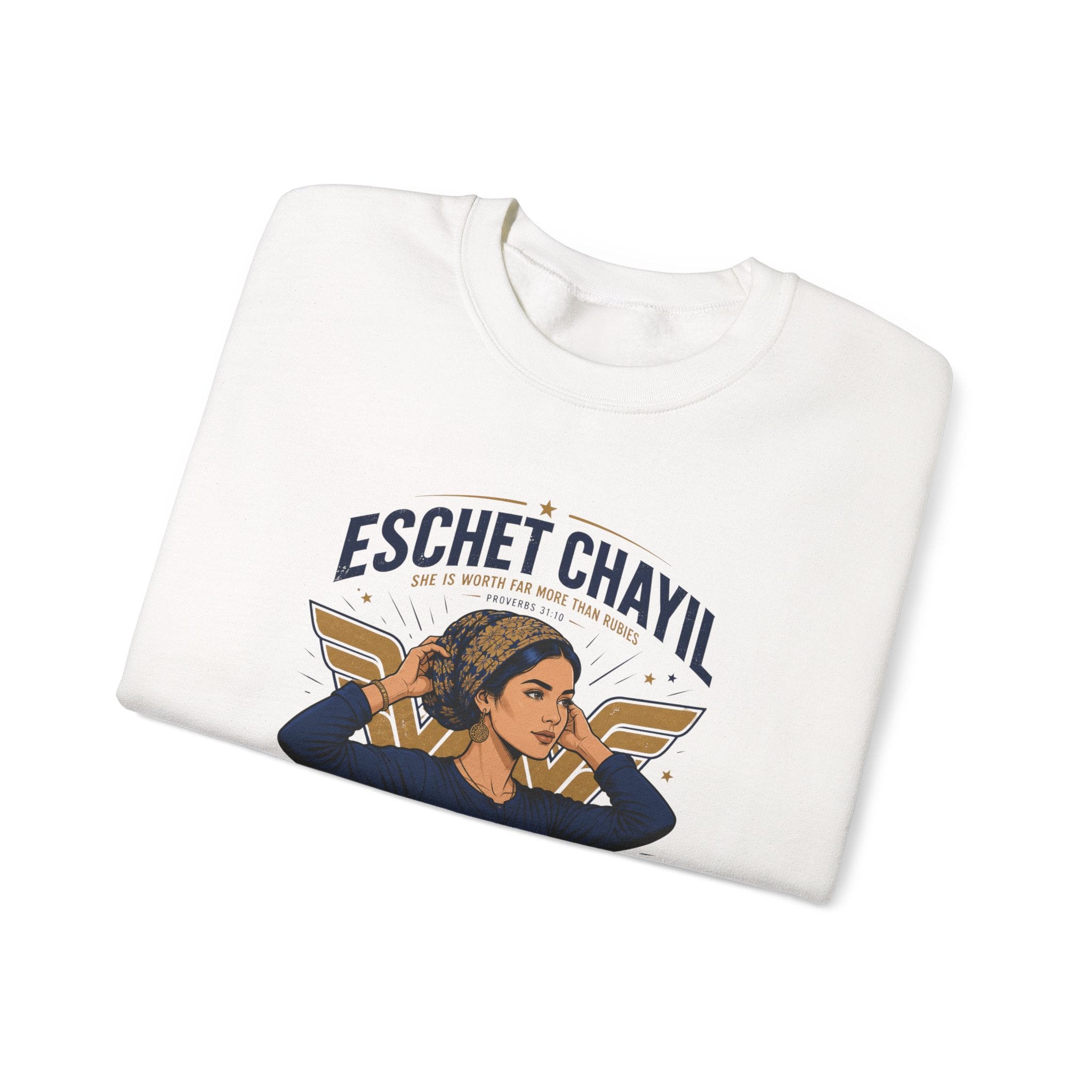 Eschet Chayil Sweatshirt – Jewish Gift for Women | Strength Wisdom Dignity
