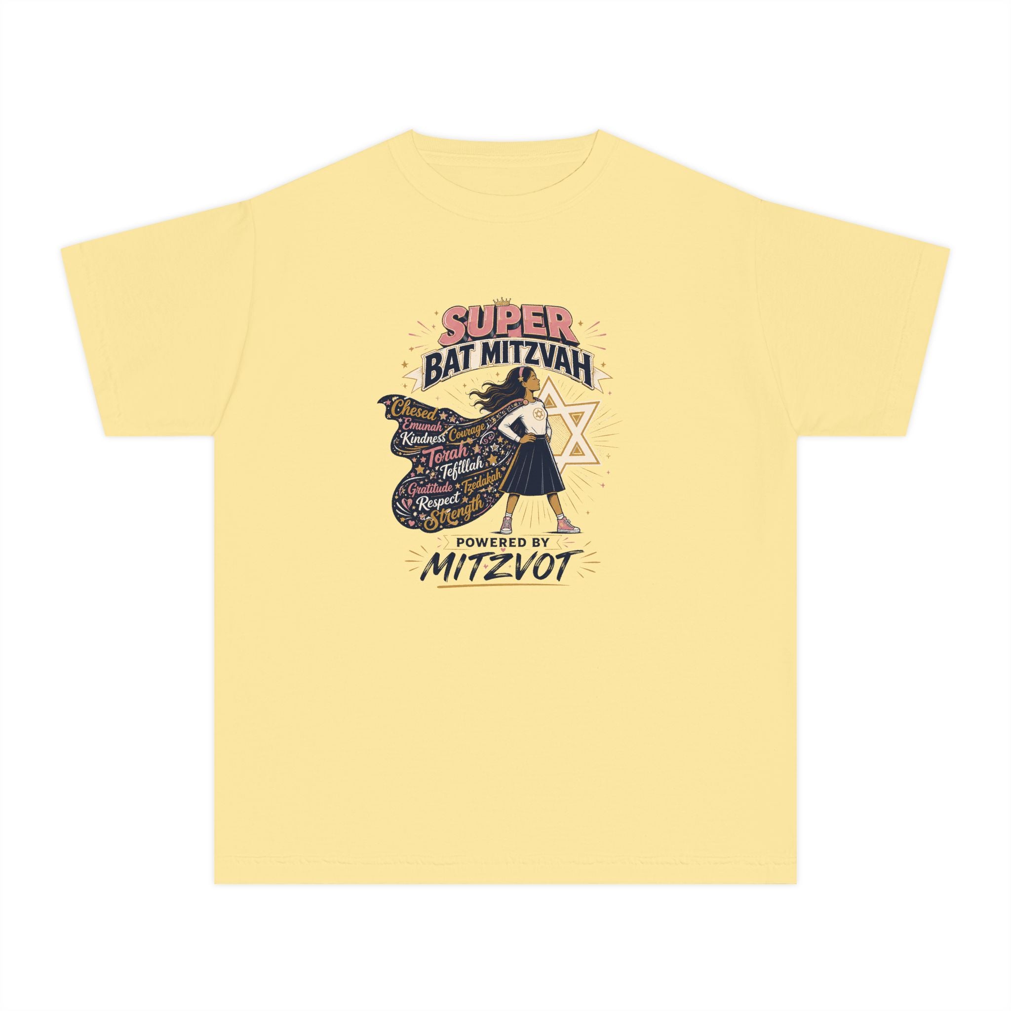 Super Bat Mitzvah — Powered by Mitzvot Jewish Girl T-Shirt