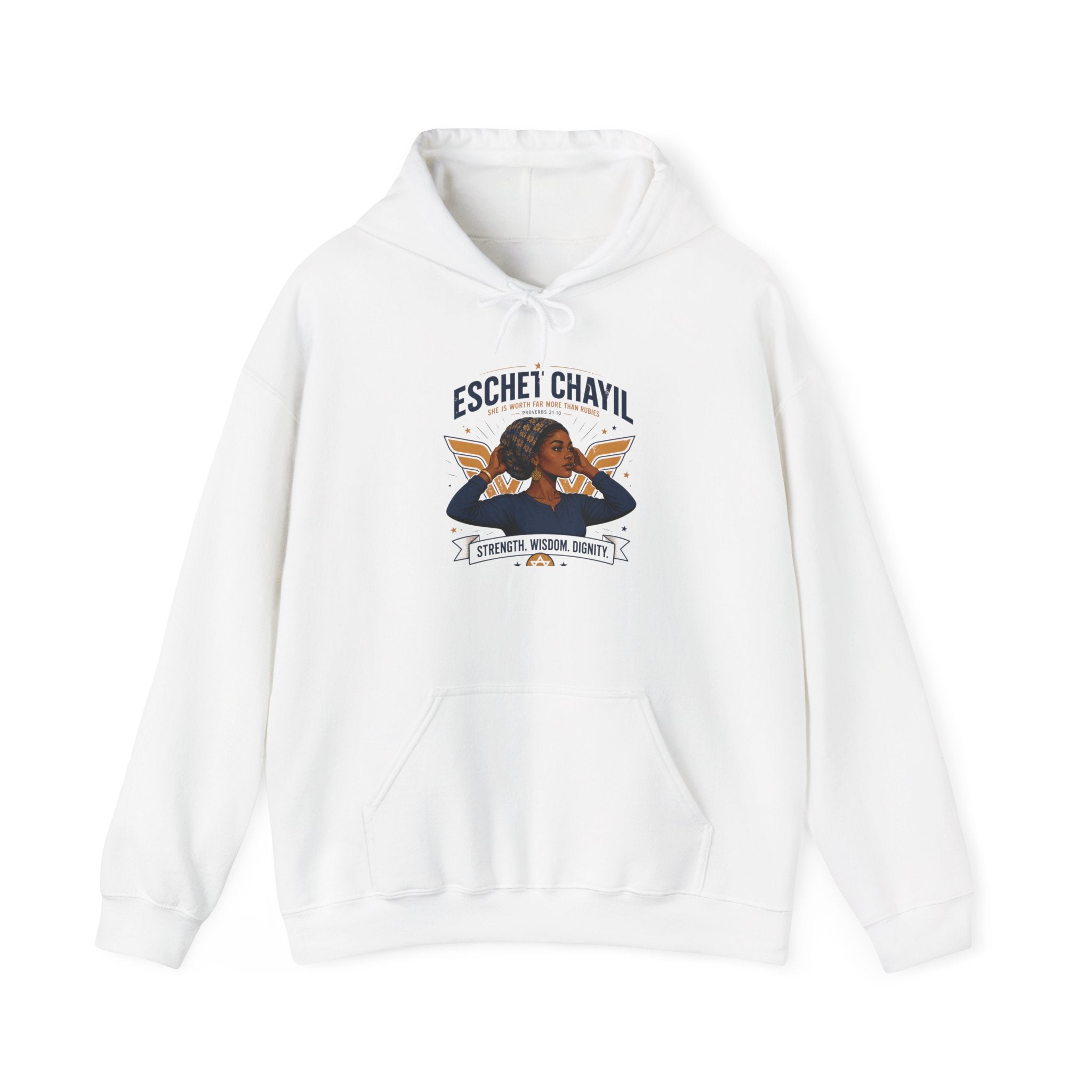 Eschet Chayil Hoodie – Jewish Woman Pride Gift | Strength Wisdom Dignity