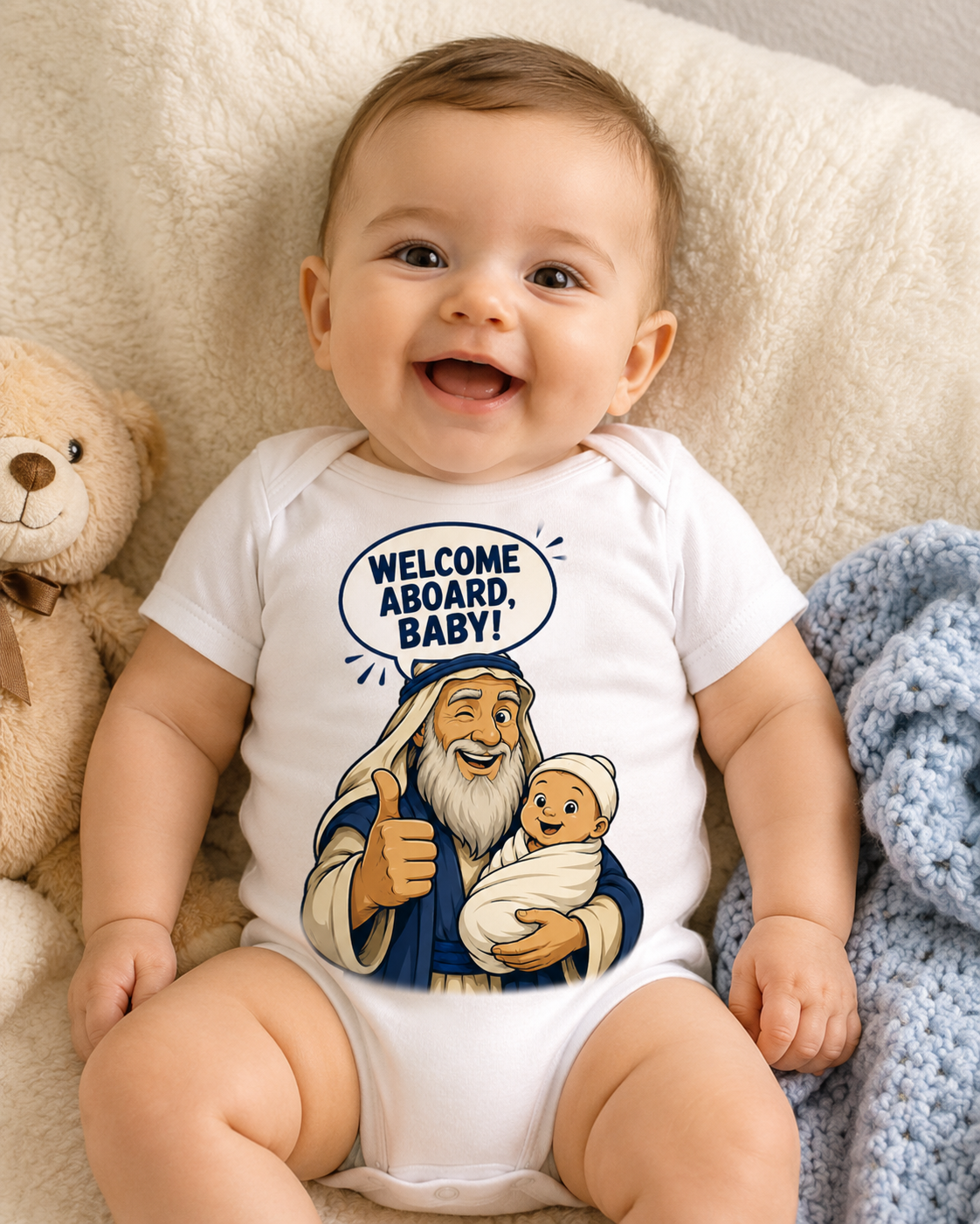 Welcome Aboard Baby — Jewish Baby Onesie Gift