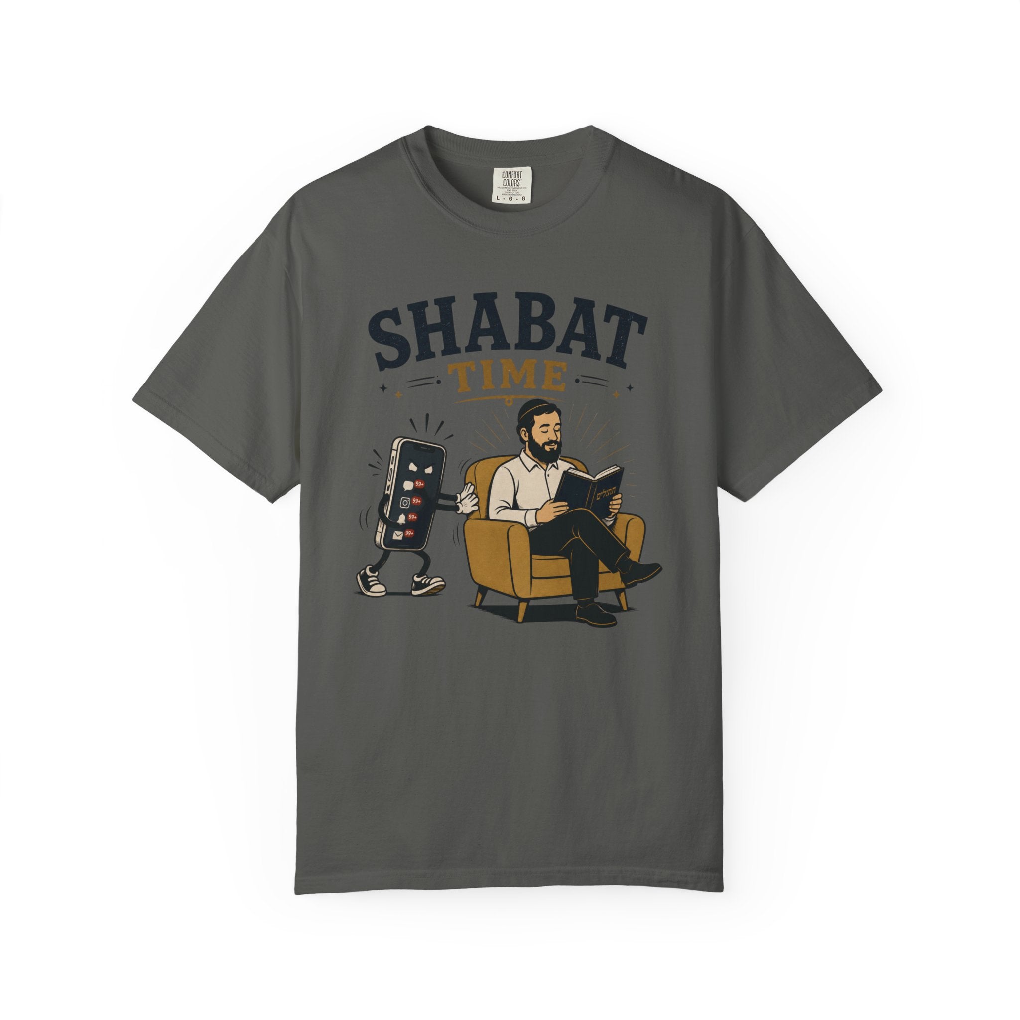 Shabat Time Graphic Tee — Jewish Humor T-Shirt