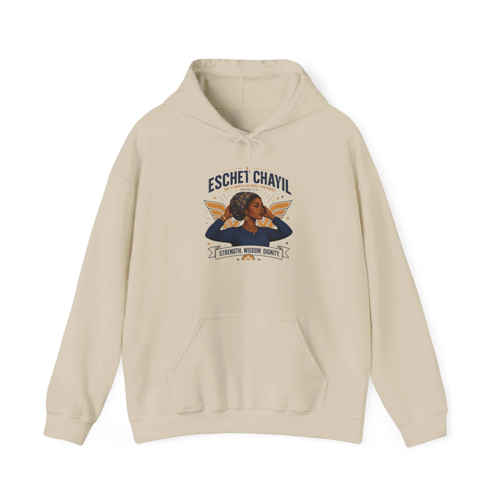 Eschet Chayil Hoodie – Jewish Woman Pride Gift | Strength Wisdom Dignity