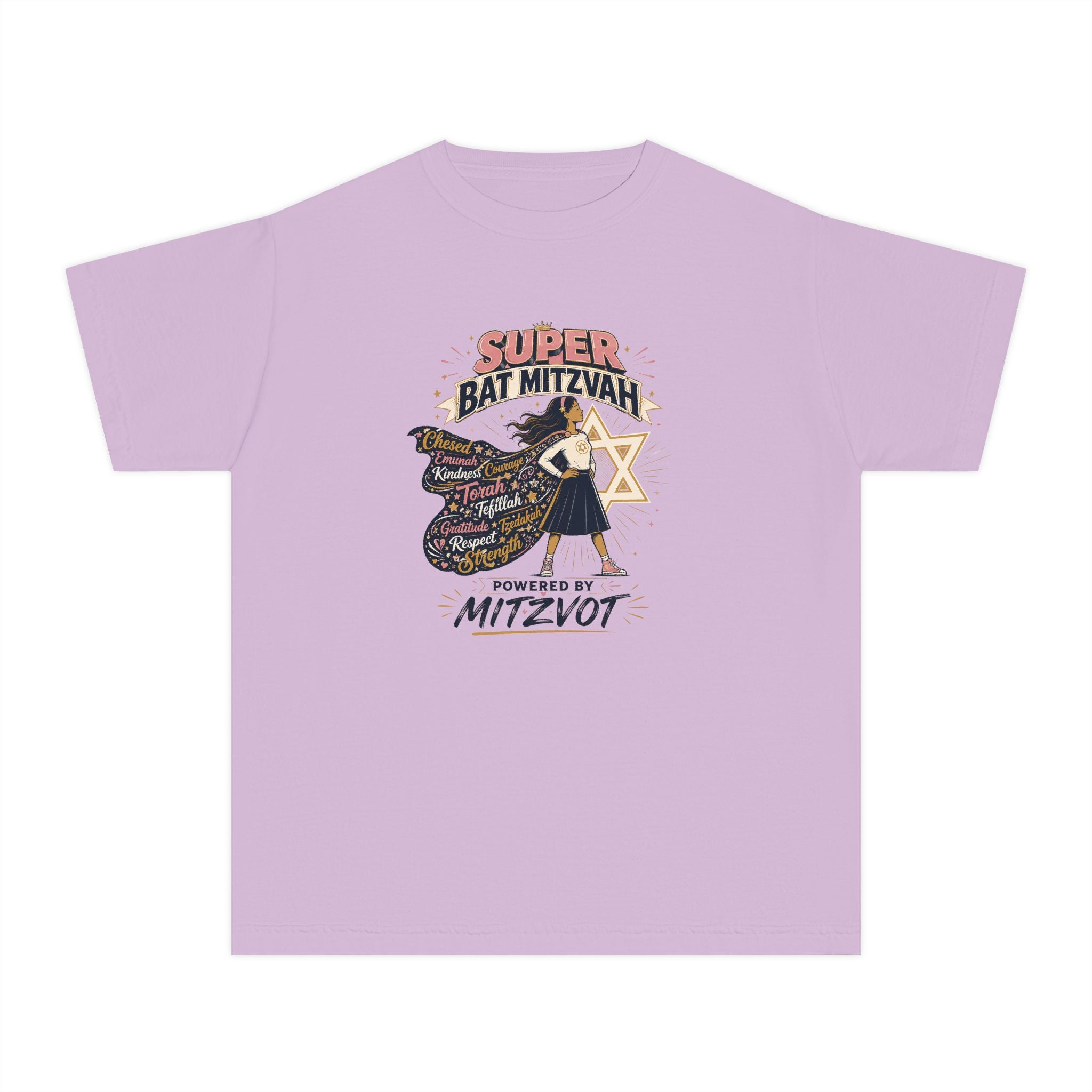 Super Bat Mitzvah — Powered by Mitzvot Jewish Girl T-Shirt
