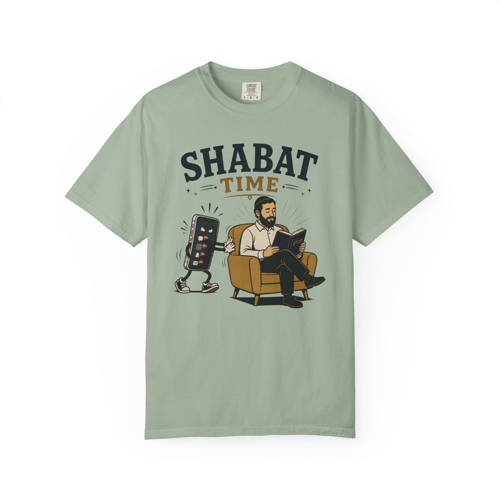 Shabat Time Graphic Tee — Jewish Humor T-Shirt