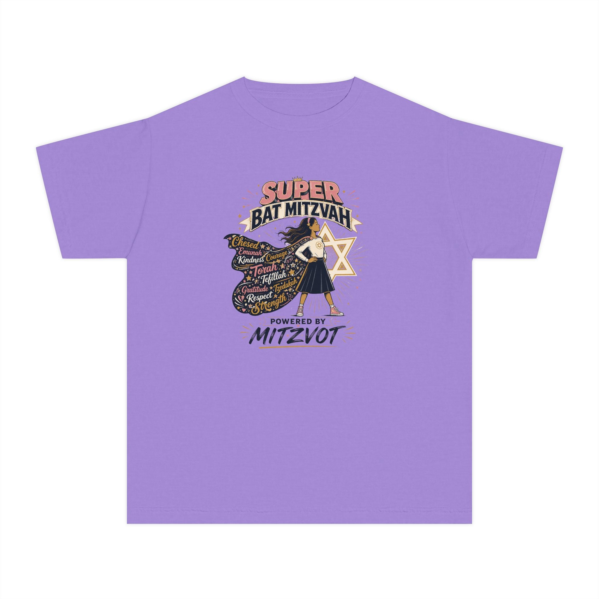 Super Bat Mitzvah — Powered by Mitzvot Jewish Girl T-Shirt