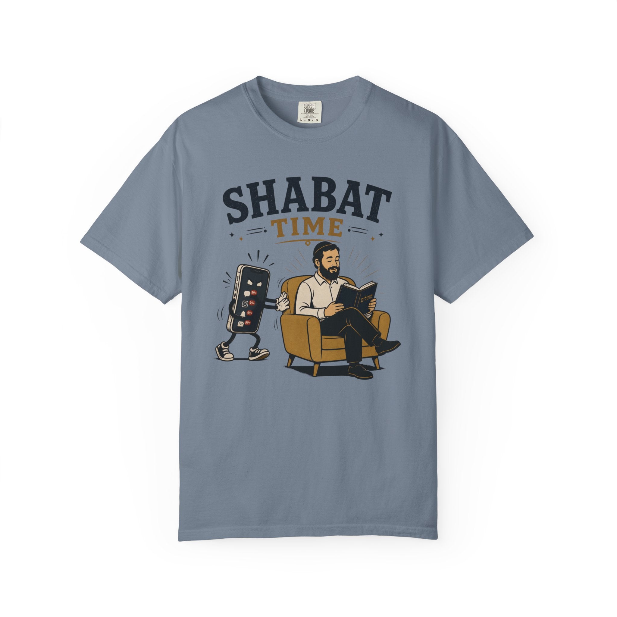 Shabat Time Graphic Tee — Jewish Humor T-Shirt